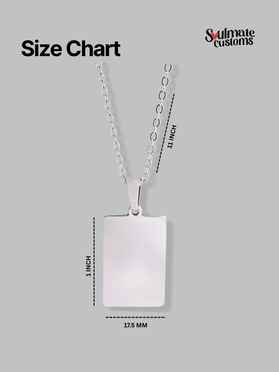 Spicy Custom Engraved Photo Tag Necklace