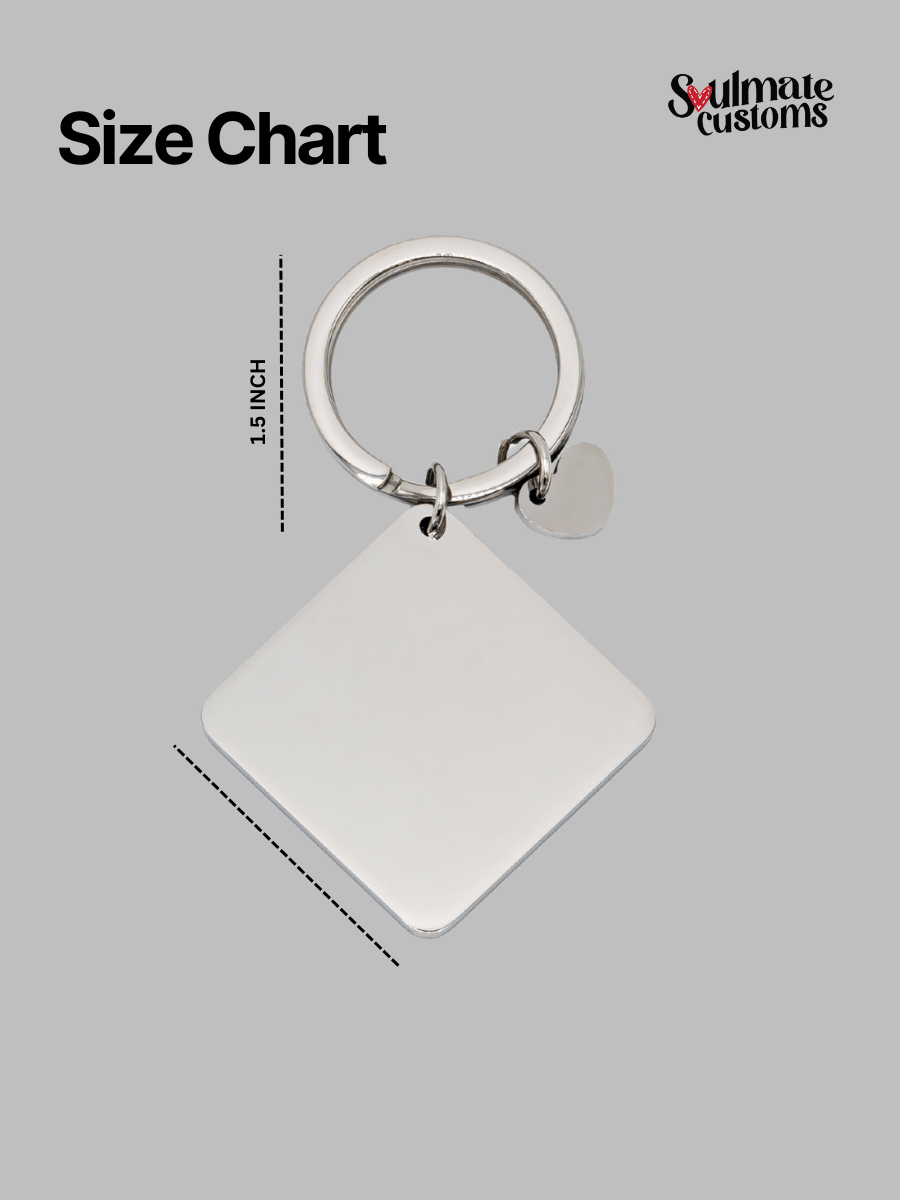 Automobile Custom Engraved Photo Keychain