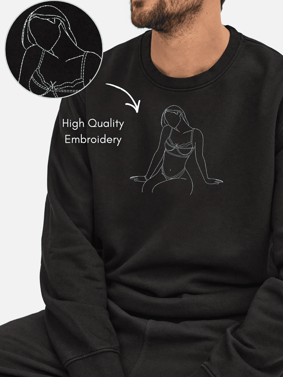 Spicy Custom Embroidered Photo Sweatshirt
