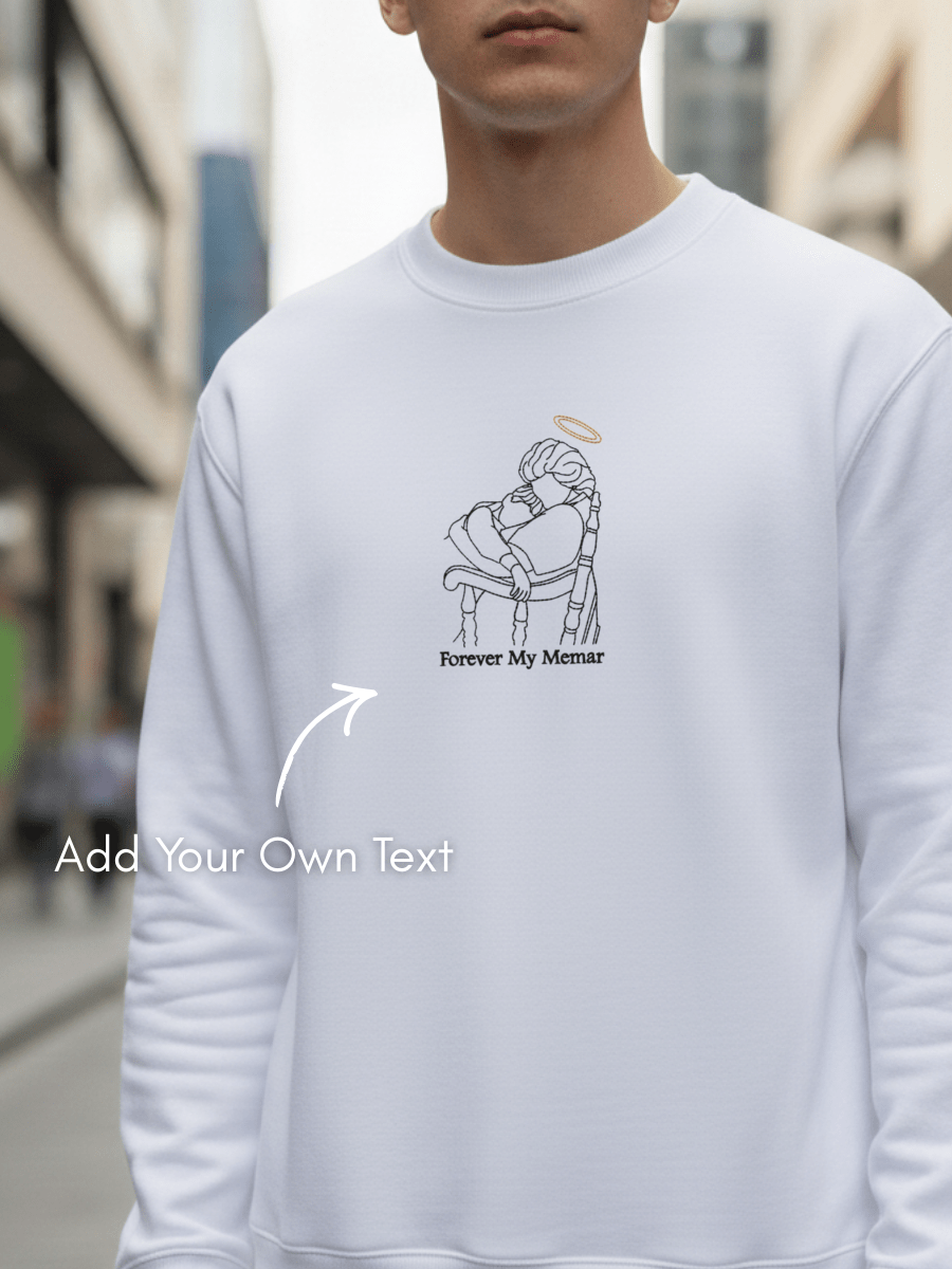 Memorial Custom Embroidered Photo Sweatshirt