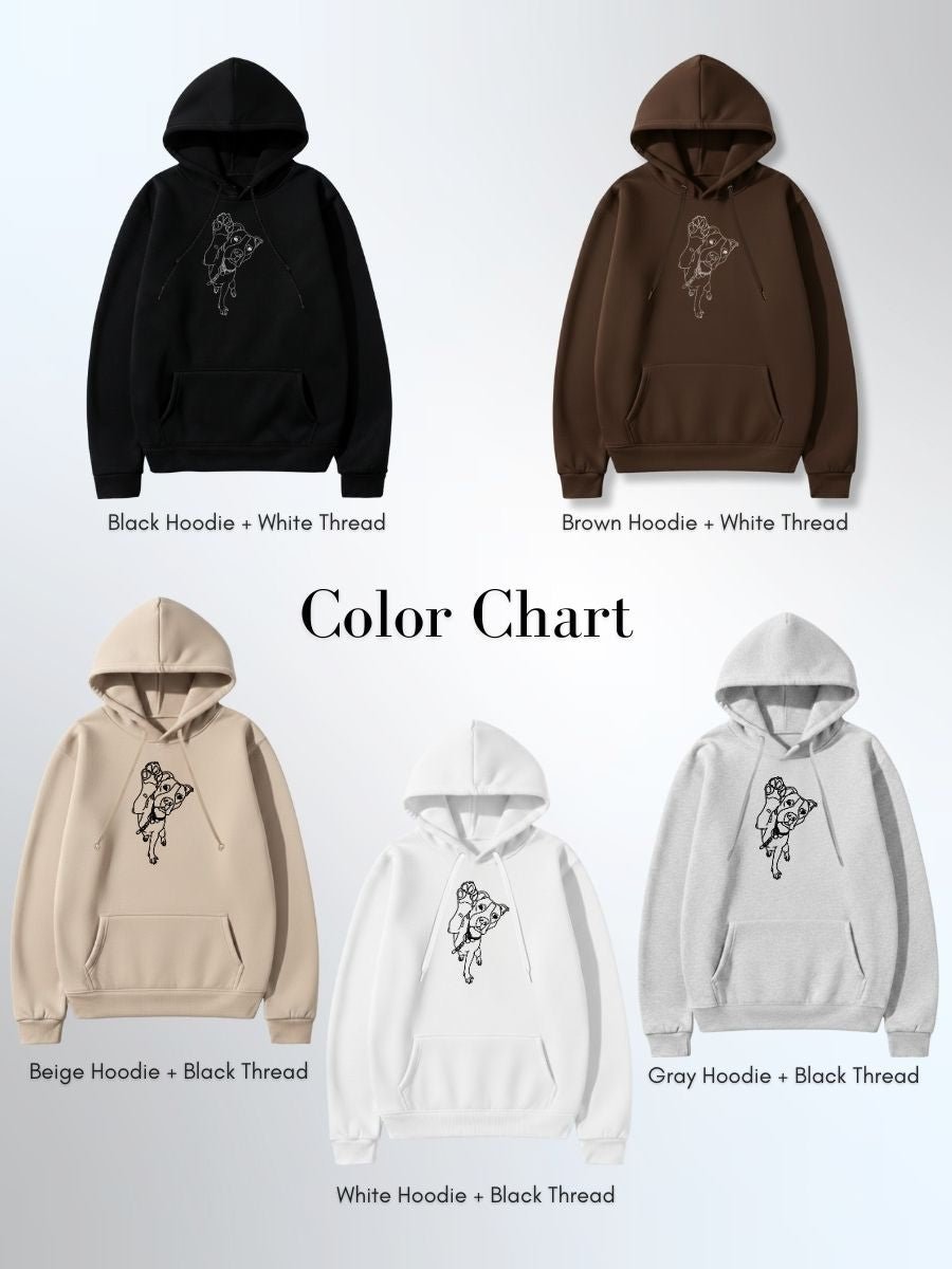 Pet Custom Embroidered Photo Hoodie