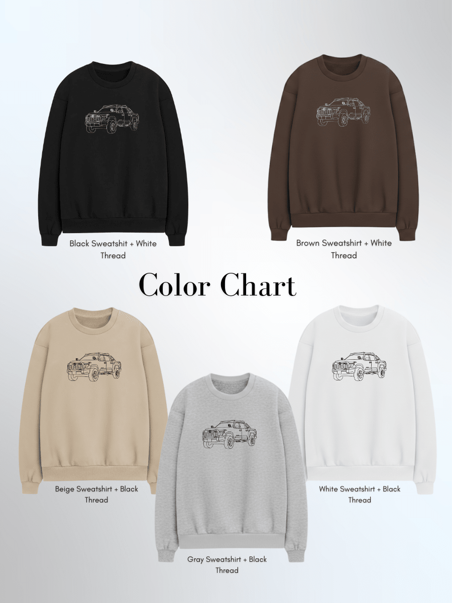 Automobile Custom Embroidered Photo Sweatshirt