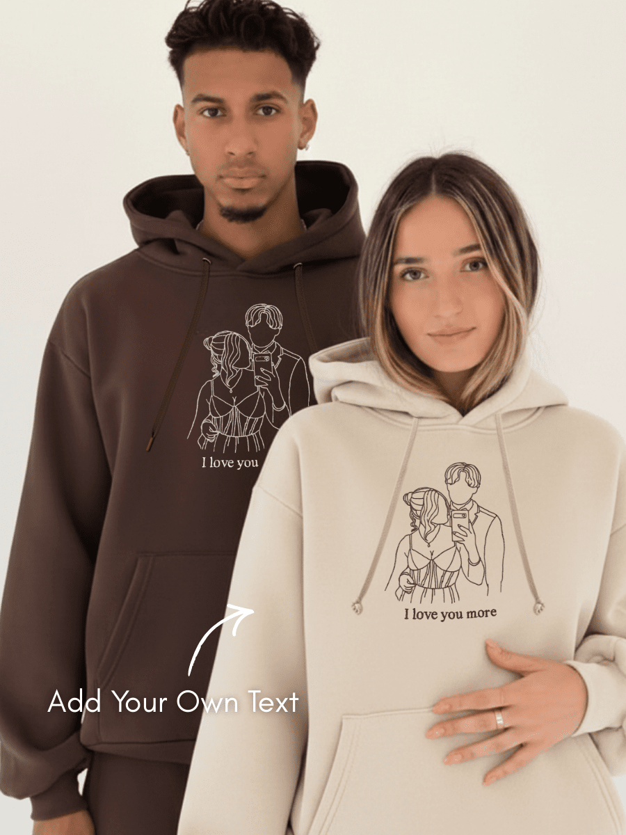 Soulmate Custom Embroidered Photo Hoodie