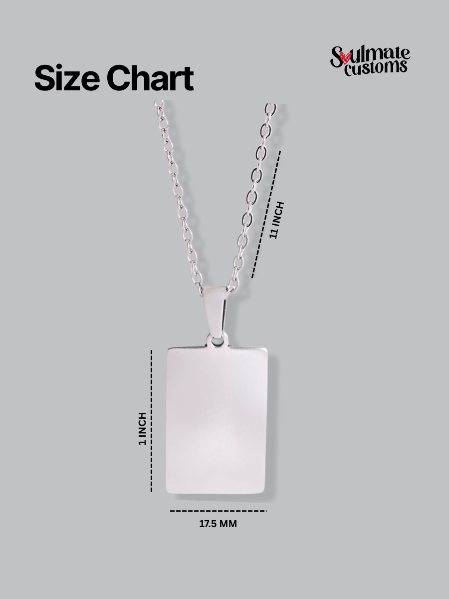 Automobile Custom Engraved Photo Tag Necklace