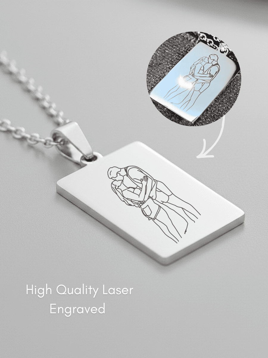 Soulmate Custom Engraved Photo Tag Necklace