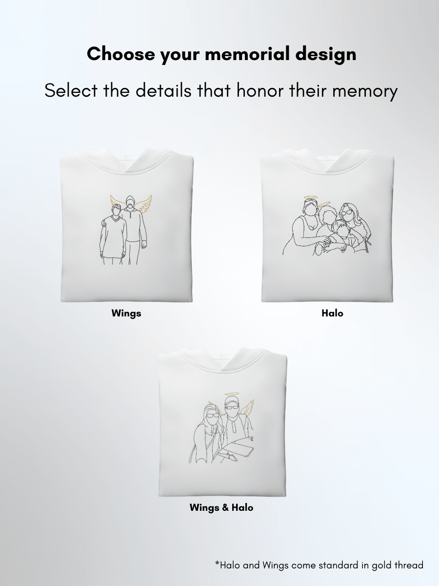 Memorial Custom Embroidered Photo Hoodie