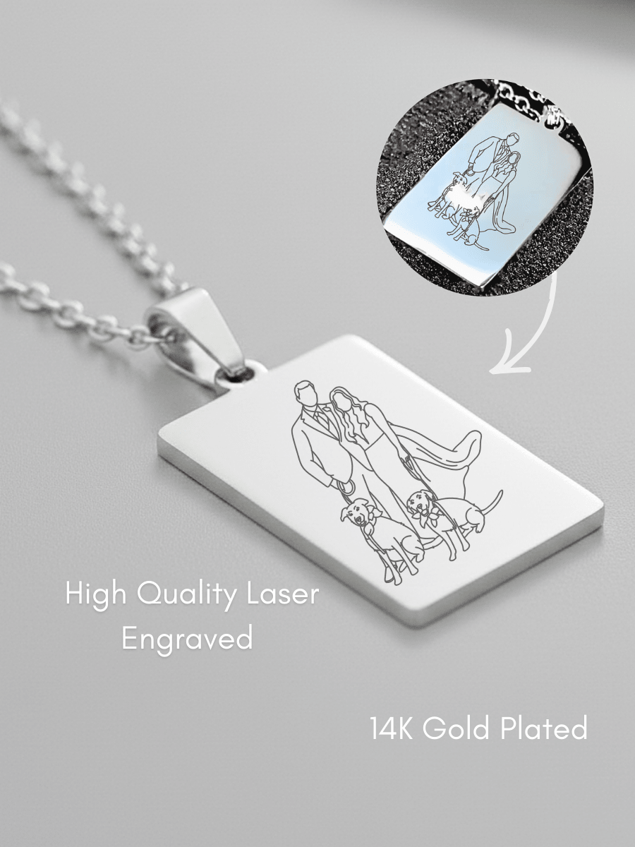 Pet Photo Engraved Tag Necklace