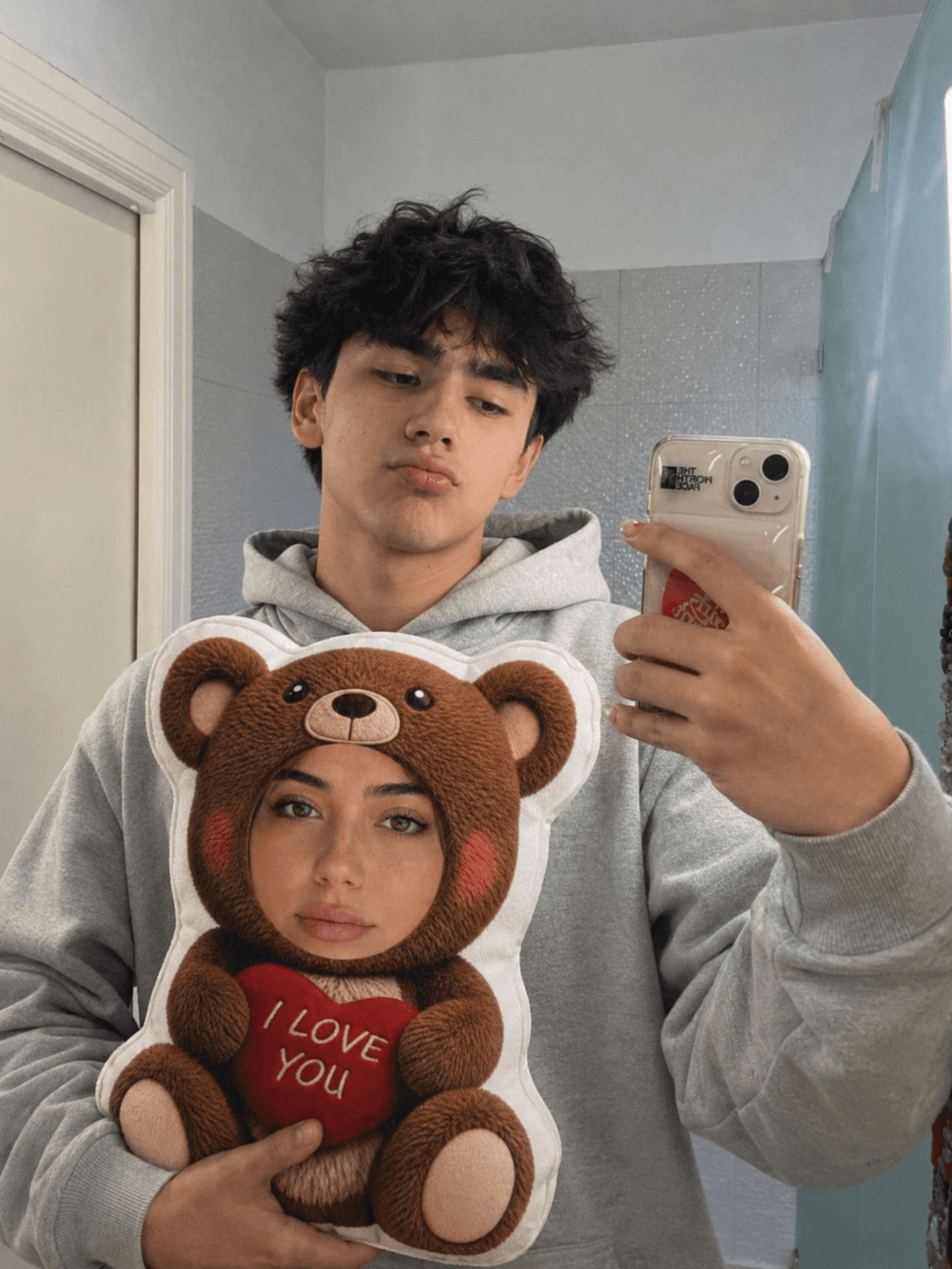 Custom Photo Teddy Bear Pillow