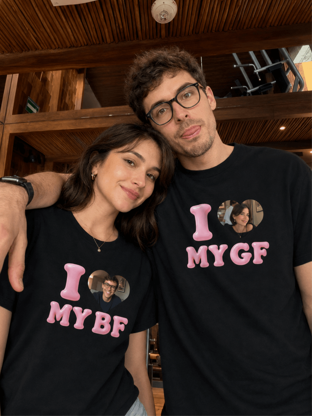 I Love My BF/GF Custom Photo Shirt